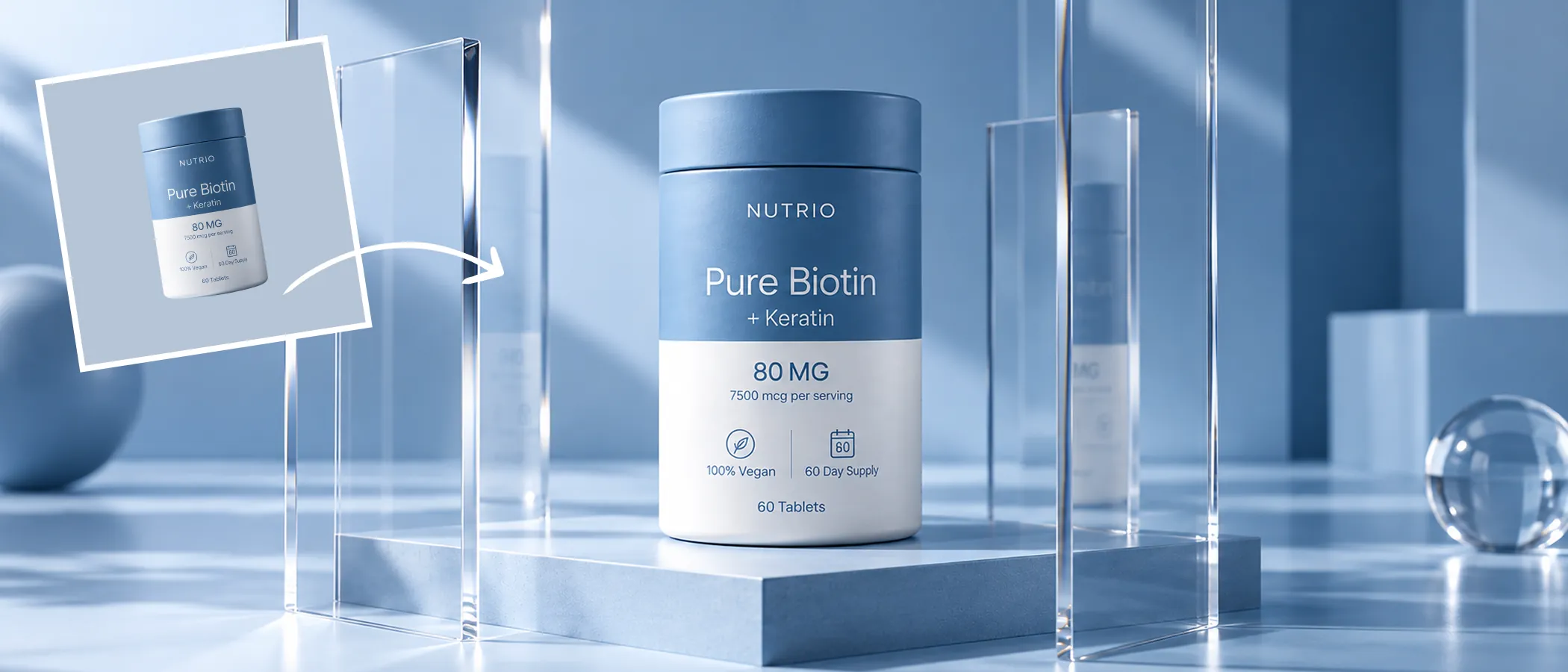 Product listing image with a clean background
